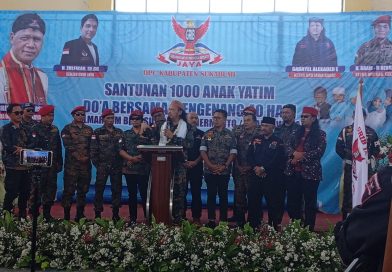 GRiB Jaya Sukabumi adakan santunan 1000 anak yatim piatu dan mendoakan bersama untuk mengenang 40 hari wafatnya Abah jawara.